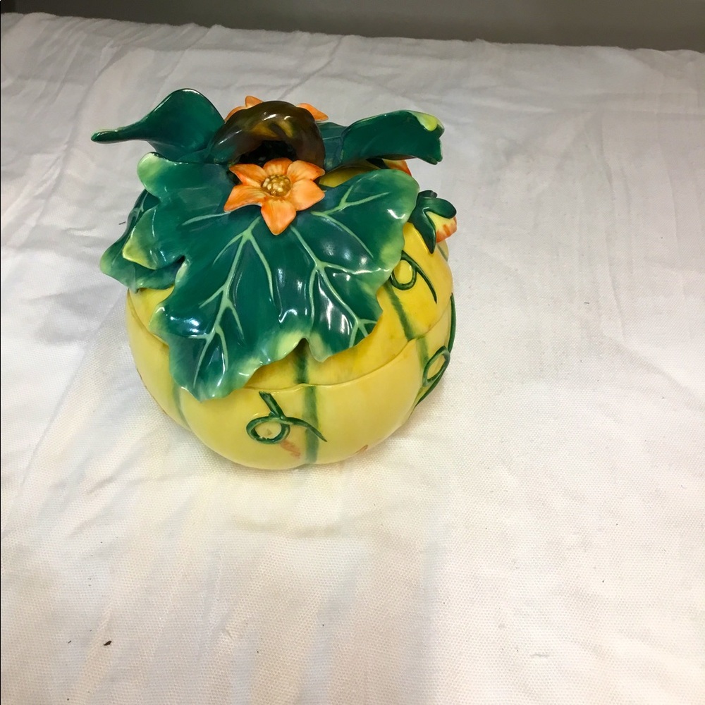 Fitz and Floyd classics pumpkin candy dish